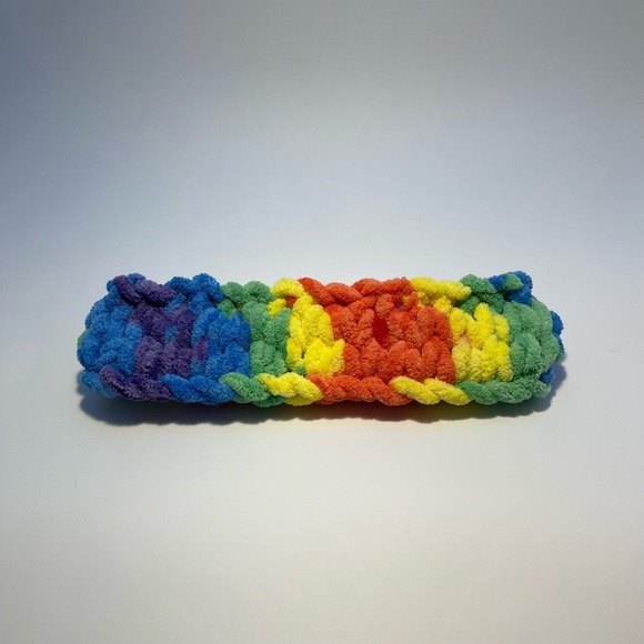 Handmade Women’s/Junior’s Winter Headband/Ear Wrap - Rainbow - Picture 3 of 9
